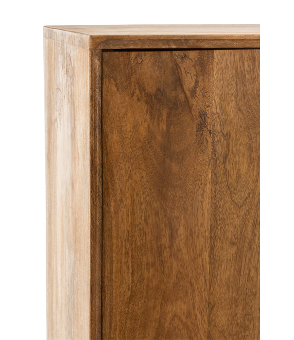 Duverger® Scandinavian Mango - Armoire buffet - manguier massif - 4 portes - 1 niche