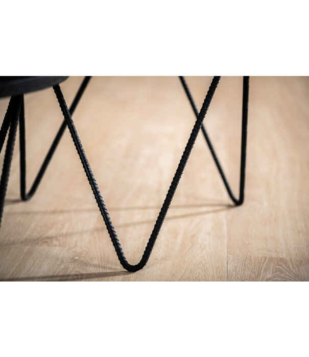 Duverger® Volcano - Tables basses - set of 2 - rond - métal lave - noir - V-legs
