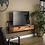 Duverger® Floating - TV-meubel - 2 lades - massief acacia - naturel - metalen frame - zwart