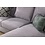 Duverger® Ribbed - Sofa - 3-zit bank - chaise longue rechts - grijs - zacht zittende geribbelde stof - kunststof pootjes - zwart