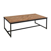 Teaked - Salontafel - rechthoekig - 120cm - teakhout - gecoat staal