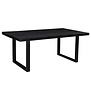 Black Omerta - Eettafel - mango - zwart - rechthoekig - 240x100 cm - stalen U-poot - zwart gecoat