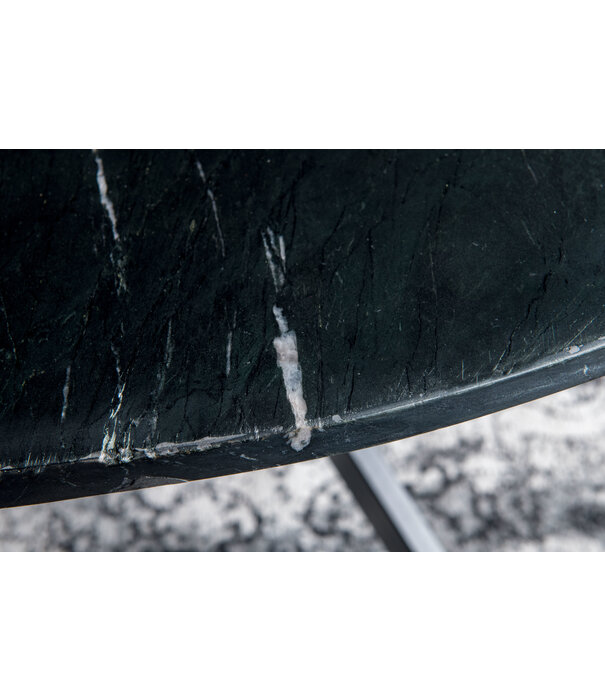 Duverger® Marble - Esstisch - 120cm - Marmor - beschichteter Stahl - schwarz - rund