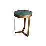 Marble - Table d'appoint - 40cm - marbre - acier laqué - vert - or - rond