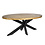Duverger® Robust - Eettafel - 240cm - mangohout naturel - zwart gecoat staal - ovaal