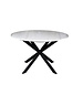 Duverger® Marble - Eettafel - 110cm - marmer - gecoat staal - wit - zwart - rond