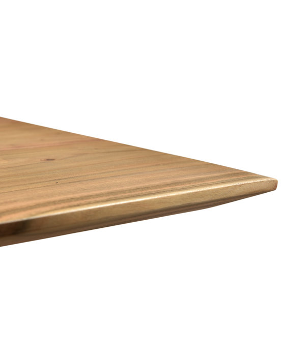 Duverger® Nordic - Table de salle à manger - acacia - naturel - 220cm - rectangulaire - pied araignée - acier laqué