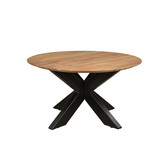 Nordic - Salontafel - acacia - naturel - rond - dia 80cm - spider poot - gecoat staal