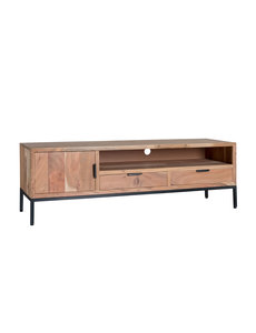 Duverger® Nordic - TV-meubel - acacia - naturel - 140cm - 1 deur - 2 lades - 1 nis