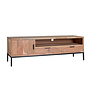 Nordic - Meuble TV - acacia - naturel - 140cm - 1 porte - 2 tiroirs - 1 niche