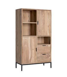 Nordic - Buffetschrank - Akazie - natur - B 86cm - 2 Türen - 2 Schubladen - 3 Nischen