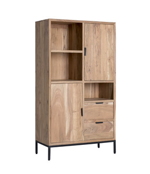 Nordic - Buffet - acacia - naturel - L 86cm - 2 portes - 2 tiroirs - 3 niches