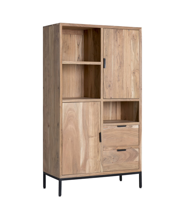 Duverger® Nordic - Buffetschrank - Akazie - natur - B 86cm - 2 Türen - 2 Schubladen - 3 Nischen