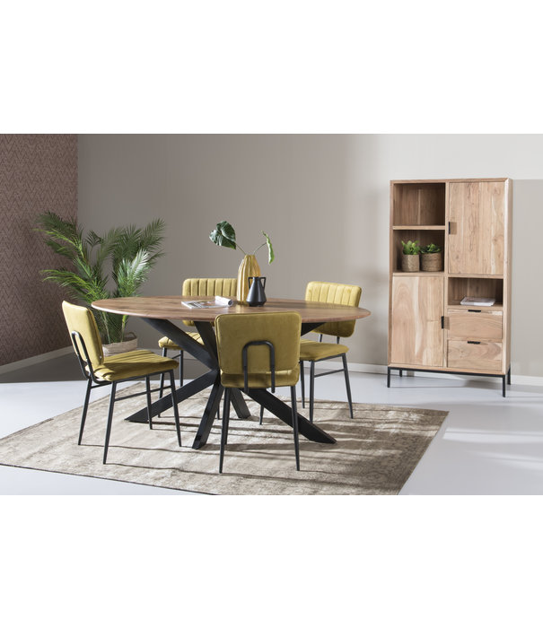 Duverger® Nordic - Buffetschrank - Akazie - natur - B 86cm - 2 Türen - 2 Schubladen - 3 Nischen