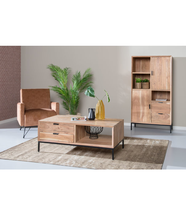 Duverger® Nordic - Buffetschrank - Akazie - natur - B 86cm - 2 Türen - 2 Schubladen - 3 Nischen