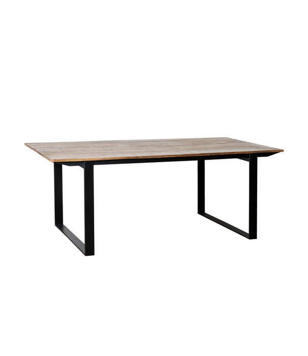 Duverger® Tropical - Table de repas - 200cm - bois de manguier - acier - rectangulaire