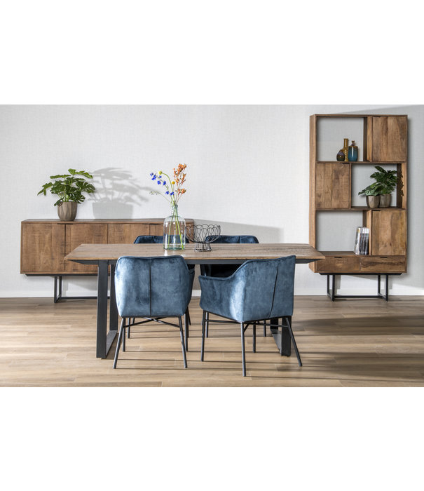 Duverger® Tropical - Esstisch - 200cm - Mangoholz - Stahl - rechteckig