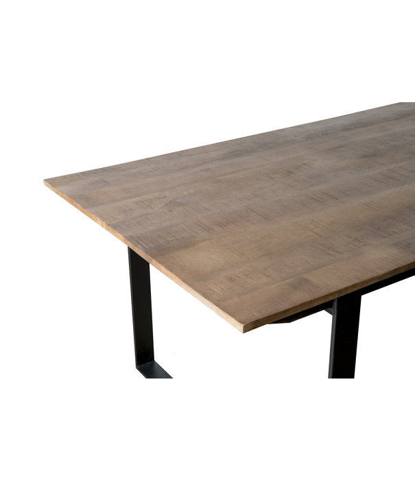 Duverger® Tropical - Table de repas - 200cm - bois de manguier - acier - rectangulaire