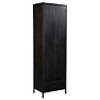 Black Omerta - Armoire de rangement - mangue - noir - 2 portes - 1 tiroir - châssis en acier - revêtement noir