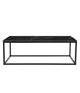 Marble - Couchtisch - Marmor - beschichteter Stahl - schwarz - rechteckig