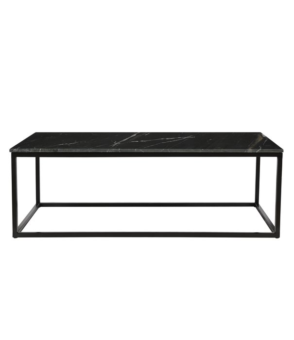 Duverger® Marble - Table basse - marbre - acier laqué - noir - rectangulaire