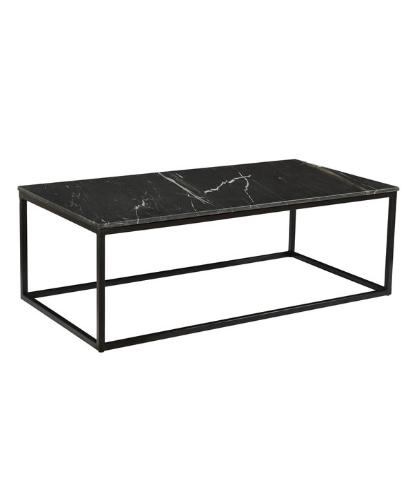 Duverger® Marble - Table basse - marbre - acier laqué - noir - rectangulaire
