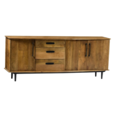 Nostalgic retro - Buffet - bois de manguier - marron - 3 tiroirs - 3 portes - L 200cm