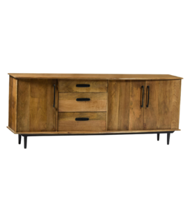 Nostalgic retro - Dressoir - mangohout - bruin - 3 lades - 3 deuren - L 200cm