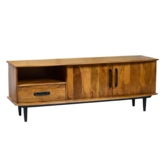 Nostalgic Retro - TV-Schrank - Mangoholz - braun - Schublade - Nische - 2 Türen - L 152cm