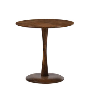 Scandi-design - Salontafel - rond - 50cm - bruin - mangohout - massief - centrale poot