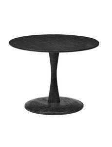 Duverger® Scandi-design - Salontafel - rond - 60cm - zwart- mangohout - massief - centrale poot
