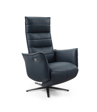 Dreamline Iris - Relaxfauteuil - leder - ocean blue - elektrisch verstelbaar - met batterij