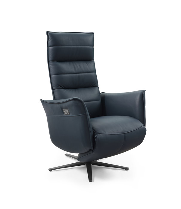 Duverger® Dreamline Iris - Fauteuil de relaxation - cuir - bleu océan - réglable électriquement - avec batterie