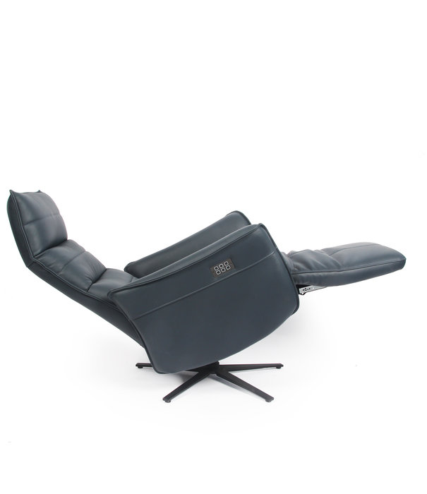 Duverger® Dreamline Iris - Fauteuil de relaxation - cuir - bleu océan - réglable électriquement - avec batterie