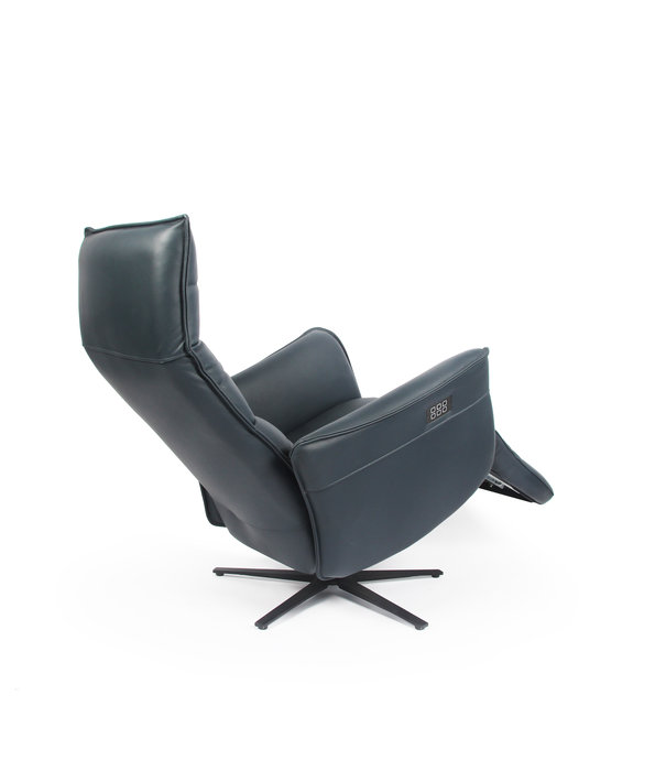 Duverger® Dreamline Iris - Fauteuil de relaxation - cuir - bleu océan - réglable électriquement - avec batterie