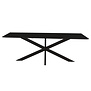 Nordic - Eettafel - acacia - zwart - 220cm - rechthoekig - spiderpoot - gecoat staal