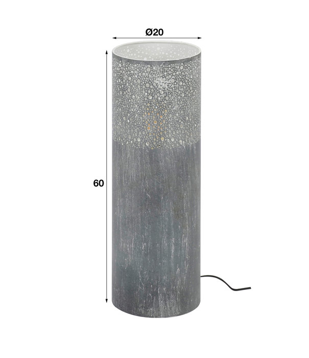 Duverger® Rock Pillar - Lampadaire - aspect béton - cylindre - 60 cm