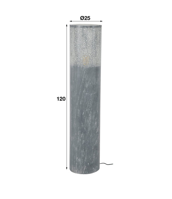 Duverger® Rock Pillar - Lampadaire - aspect béton - cylindre - 120 cm