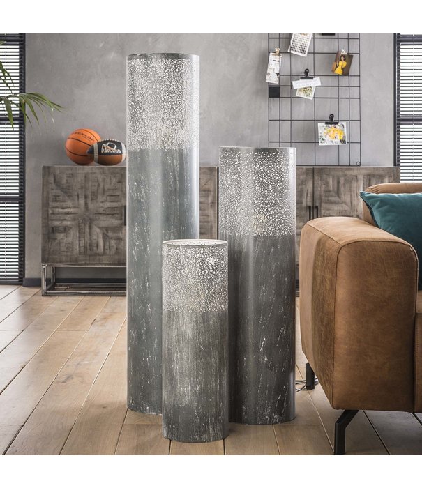 Duverger® Rock Pillar - Vloerlamp - betonlook - cilinder - 120 cm