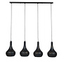 Flask Cone - Lampe suspendue - noir/brun - 4 abat-jours coniques en métal