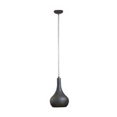 Flask Cone - Lampe suspendue - noir/brun - abat-jour conique en métal