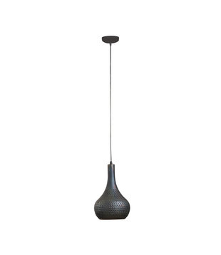 Flask Cone - Lampe suspendue - noir/brun - abat-jour conique en métal