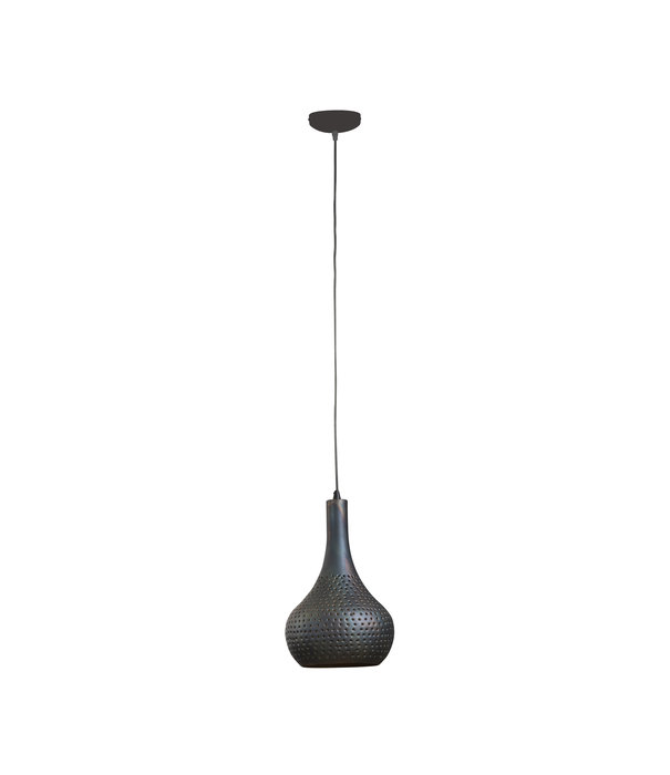 Duverger® Flask Cone - Lampe suspendue - noir/brun - abat-jour conique en métal
