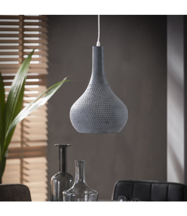 Duverger® Flask Cone - Lampe suspendue - gris - abat-jour conique en métal