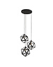 Duverger® Cubed Metal - Hanglamp - gepoedercoat metaal - zwart - 3 lichtpunten