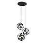 Cubed Metal - Hanglamp - gepoedercoat metaal - zwart - 3 lichtpunten