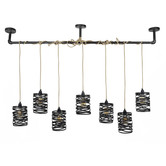 Wrapped Metal - Hanglamp - metalen kappen - 7 lichtpunten