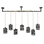 Wrapped Metal - Hanglamp - metalen kappen - 7 lichtpunten