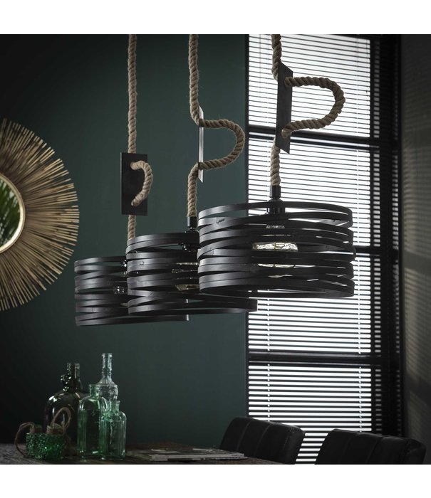 Duverger® Wrapped Metal - Lampe suspendue - abat-jour en métal - 3 points lumineux