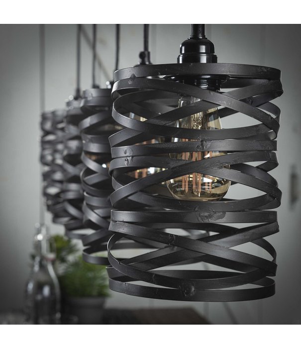 Duverger® Wrapped Metal - Hanglamp - metalen kappen - 5 lichtpunten